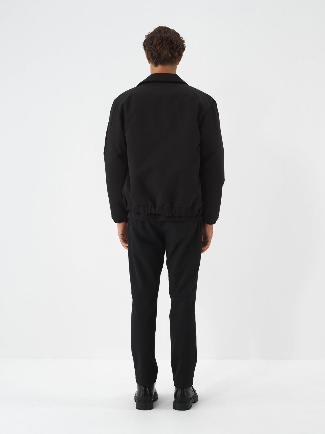 Black Regular Fit Coat That Maintains Its Form - 5