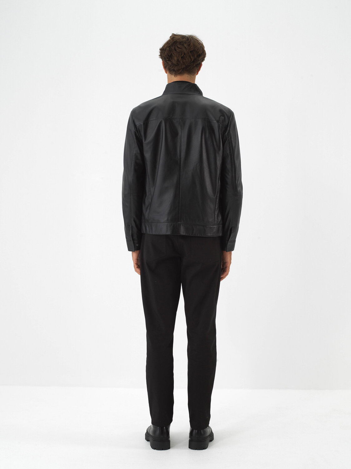 Black Genuine Leather Regular Fit Jacket - Xint