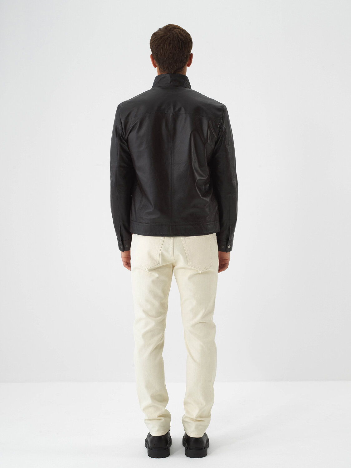 Brown Genuine Leather Regular Fit Jacket - Xint