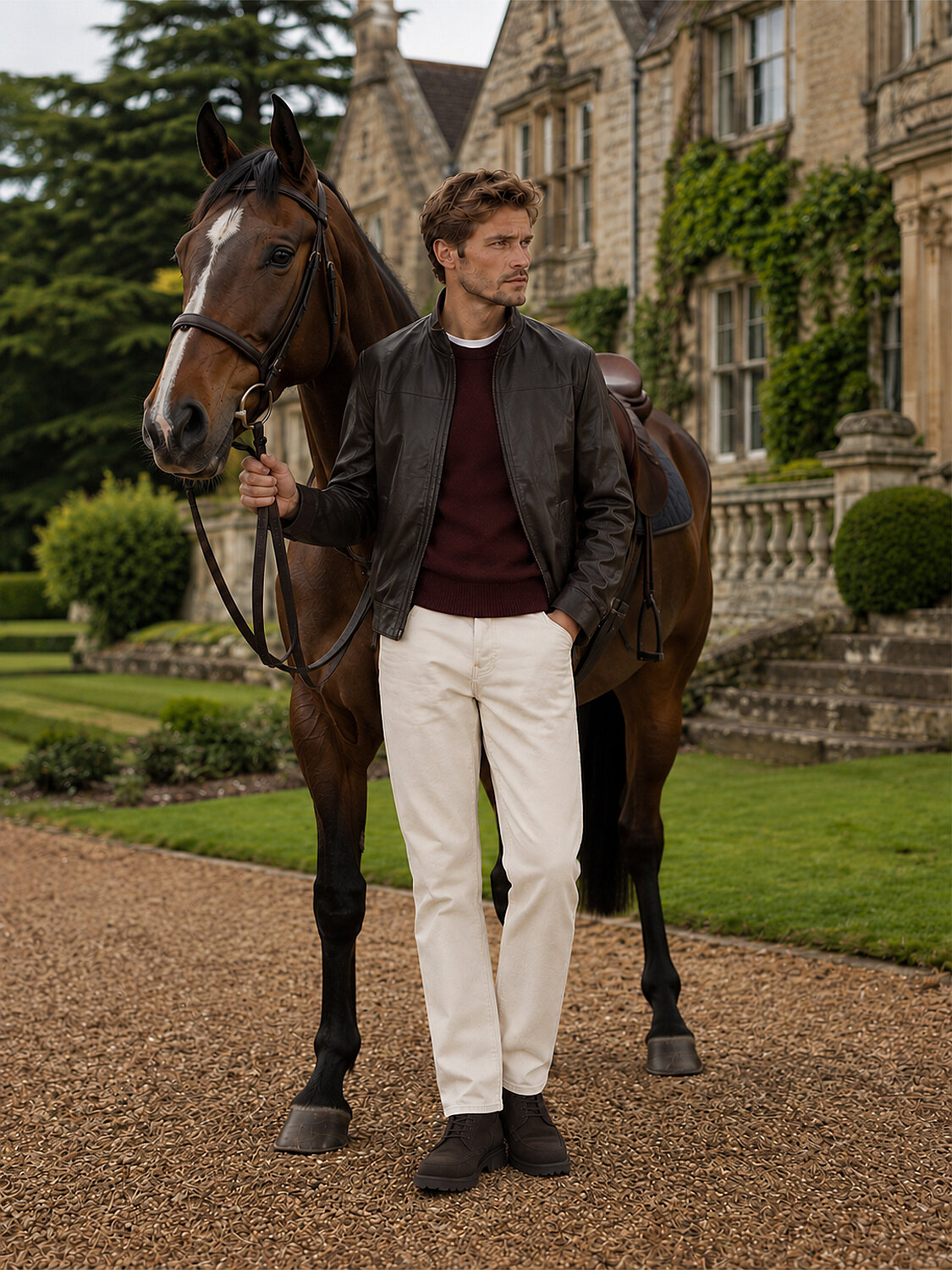 Brown Genuine Leather Regular Fit Jacket (1)