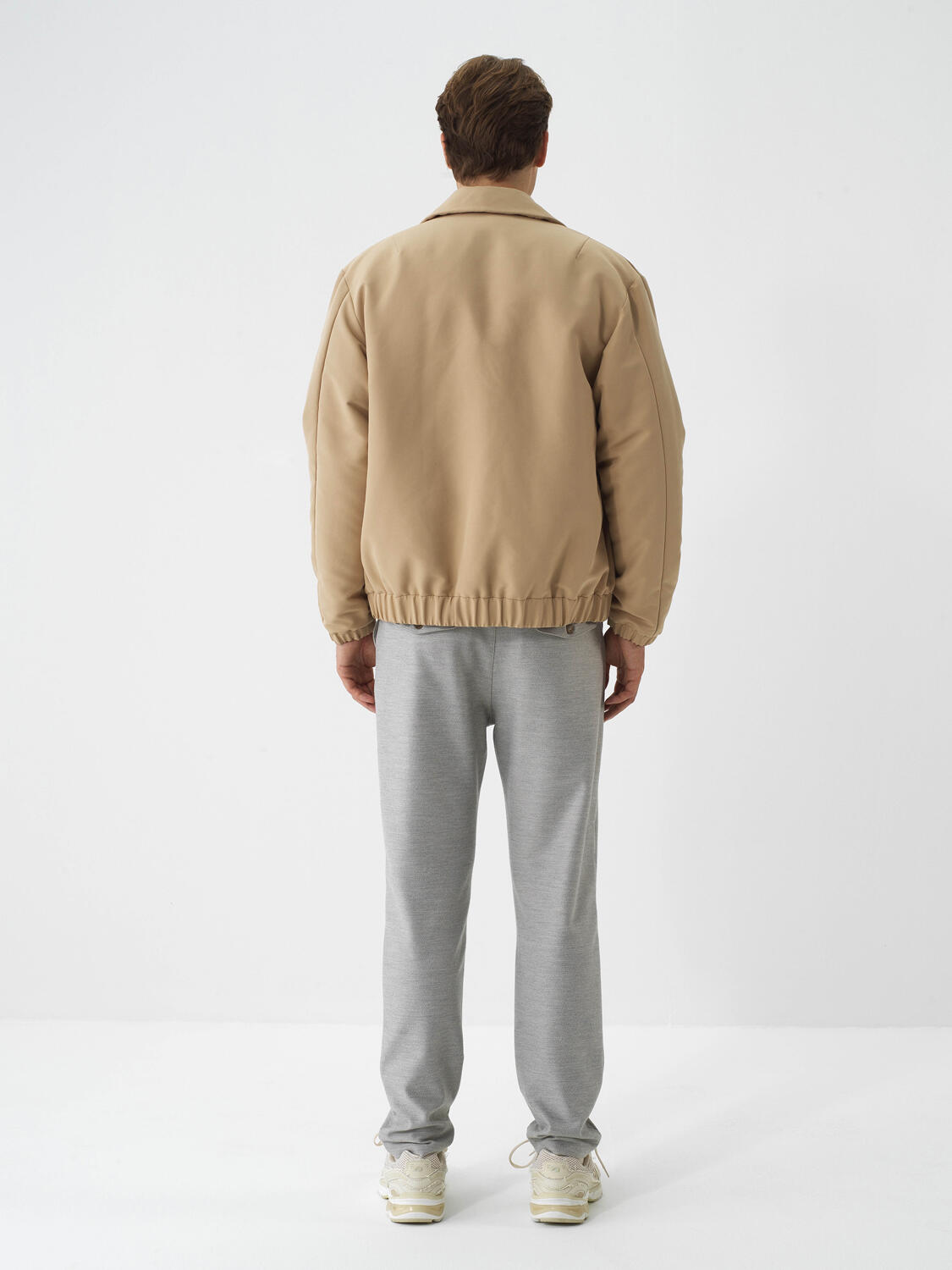 Camel Regular Fit Jacket That Maintains Its Shape - 6