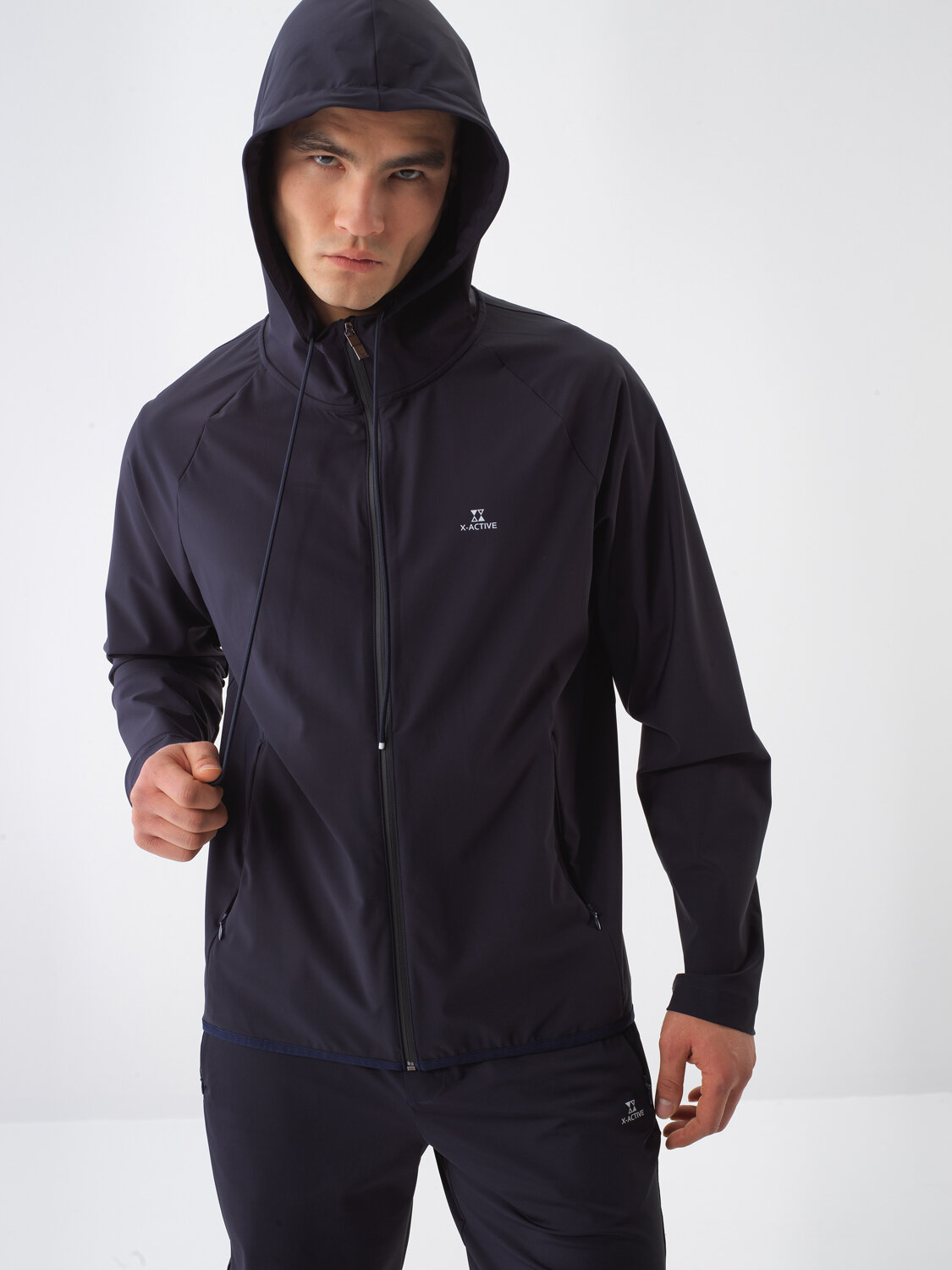 Navy Blue Regular Fit Coat - Xint