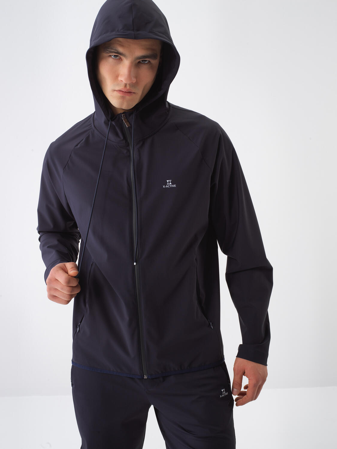 Navy Blue Regular Fit Coat