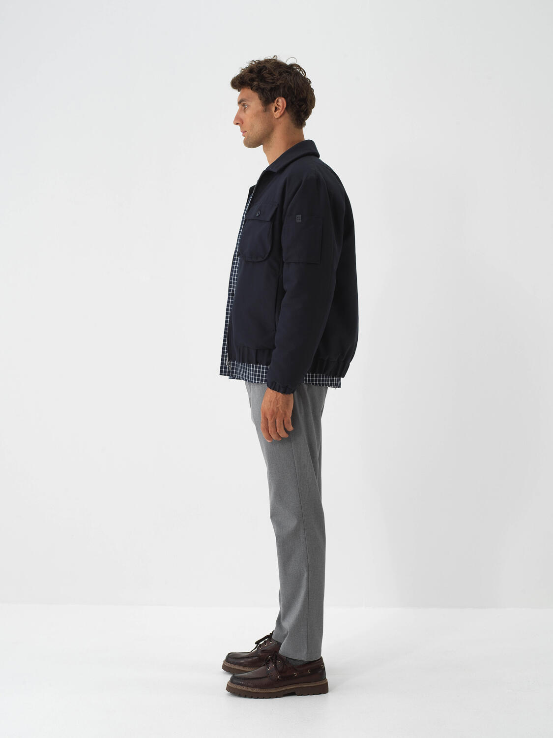 Navy Blue Regular Fit Coat That Maintains Its Form - 3