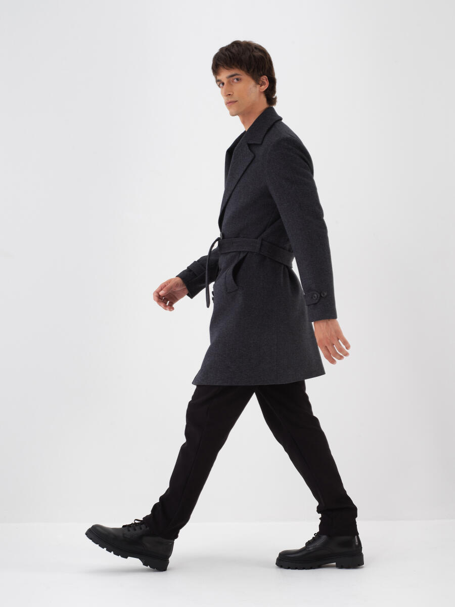 Wool Plain Coat - 2