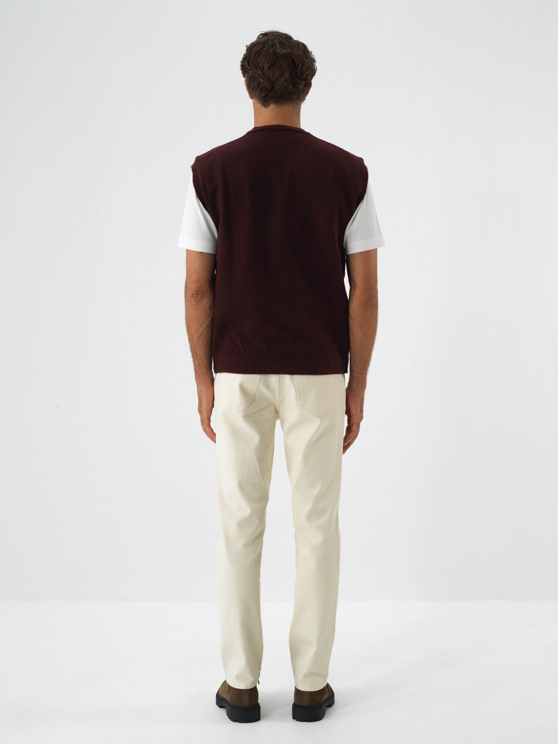 Natural Cotton Textured Slim Fit Denim Trousers - Xint