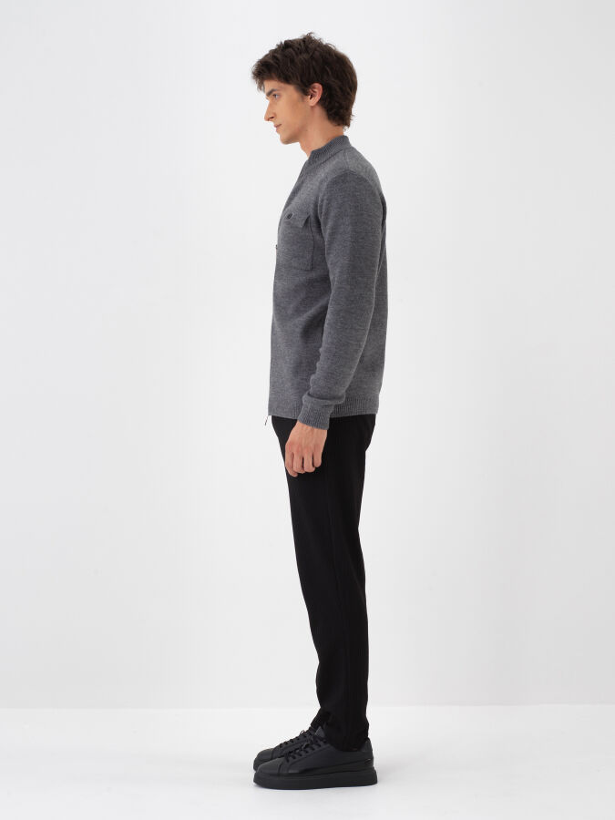 Wool Plain Cardigan - Xint