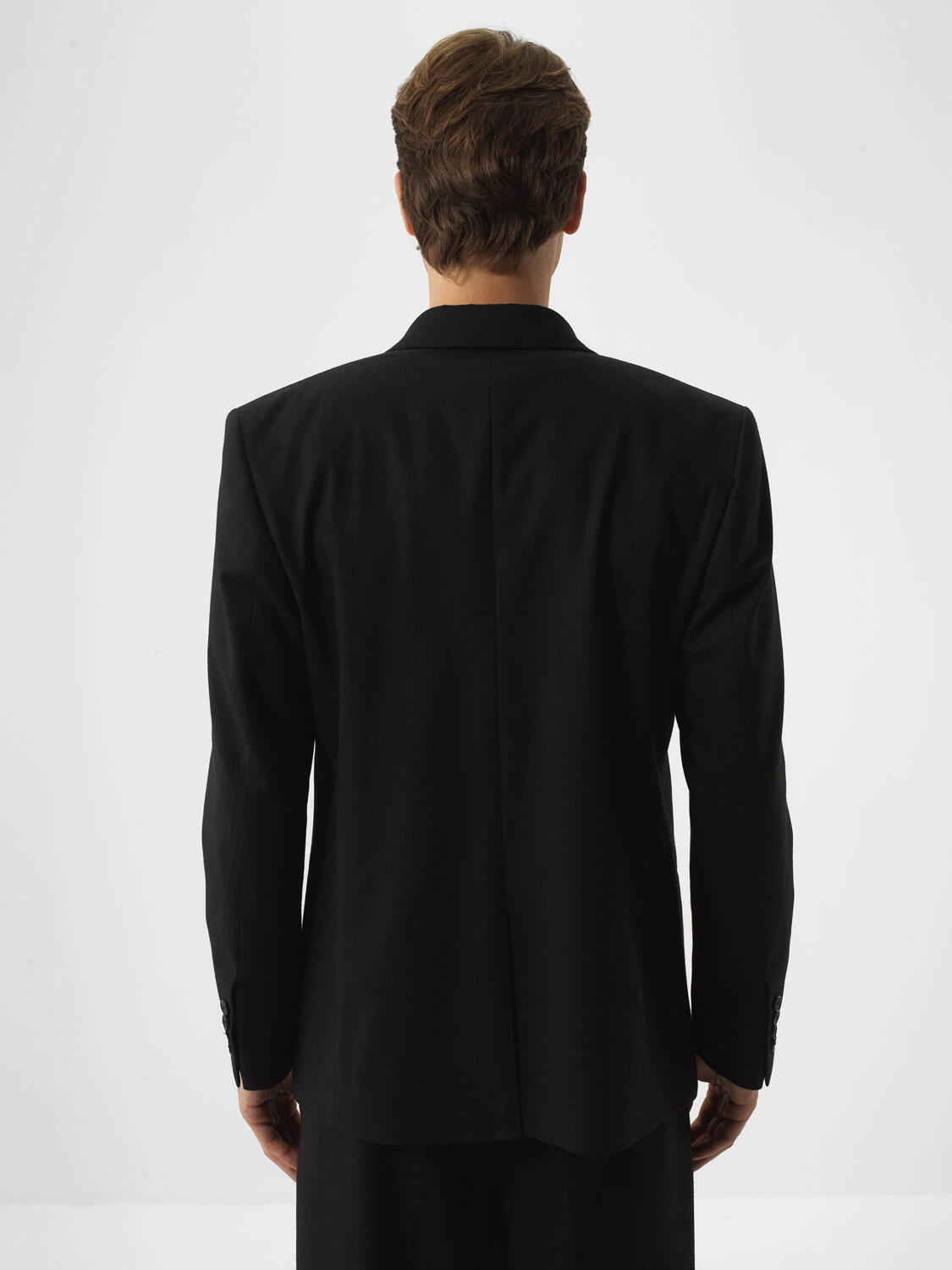 Black Flexible Textured Regular Fit Jacket - 4