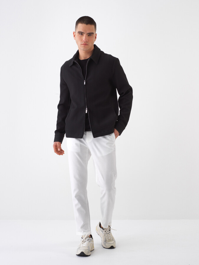 Black Regular Fit Jacket - 2