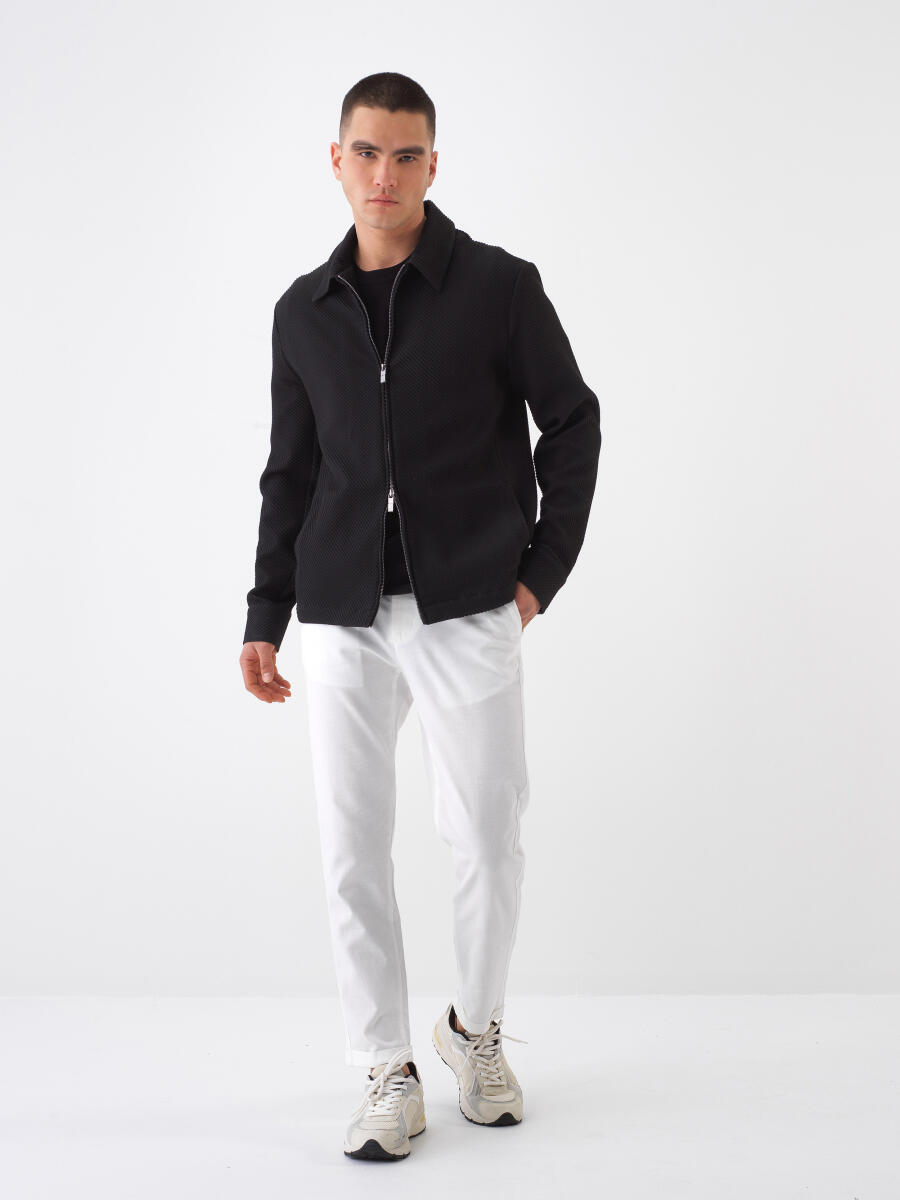 Black Regular Fit Jacket - 2