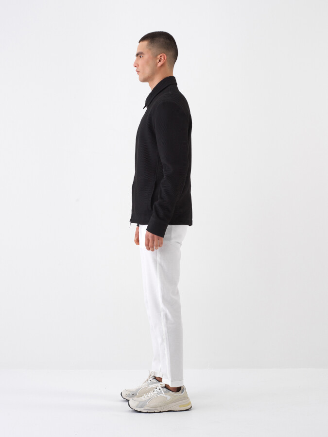 Black Regular Fit Jacket - 3