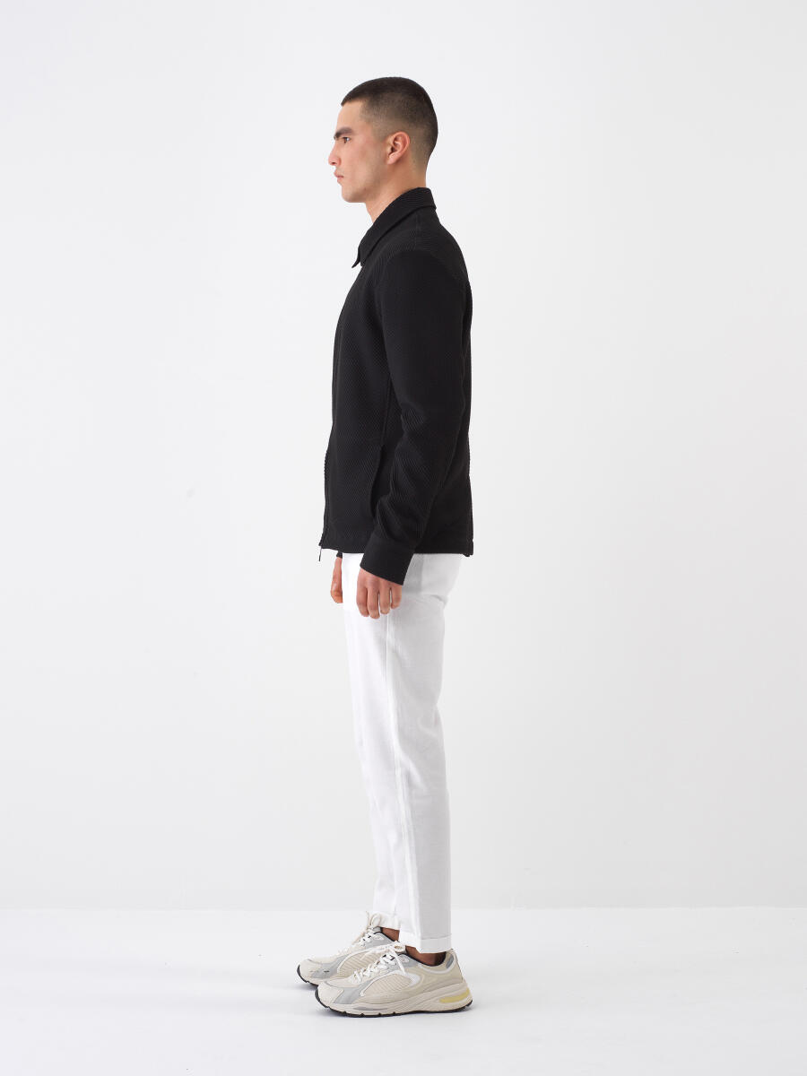 Black Regular Fit Jacket - 3