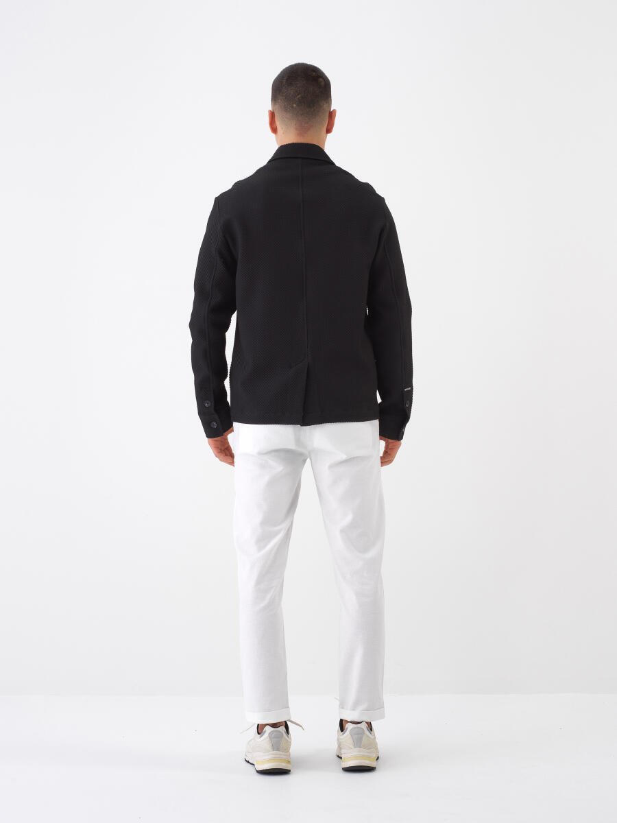 Black Regular Fit Jacket - 5
