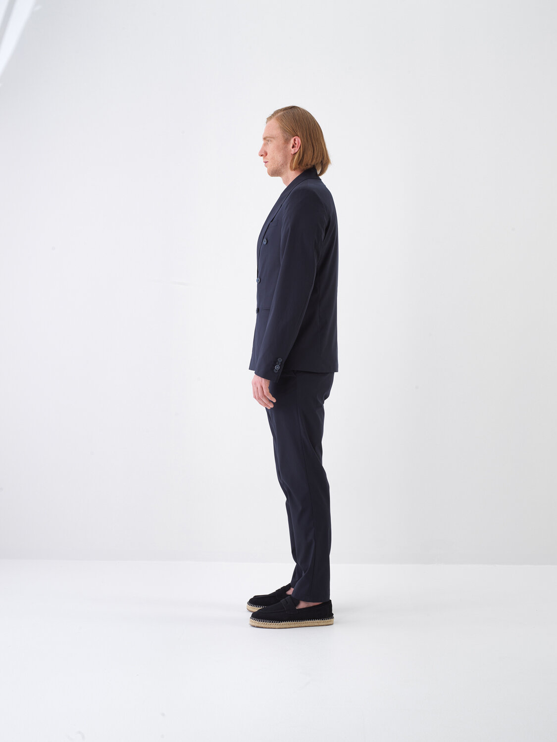 Navy Blue Regular Fit Lyocell Jacket - 3