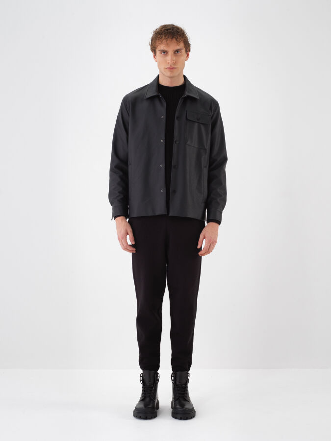 Leather Look Jacket - Xint