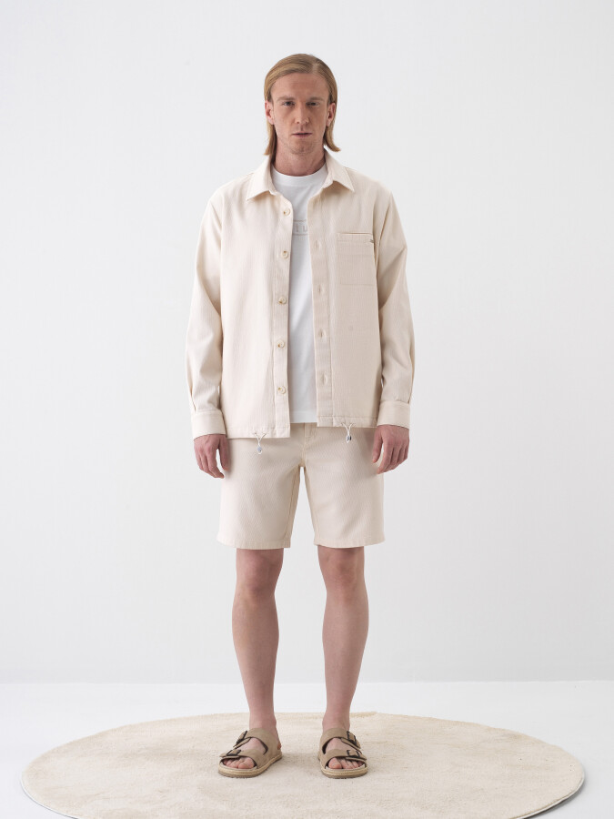 Natural Regular Fit Cotton Jacket - 2