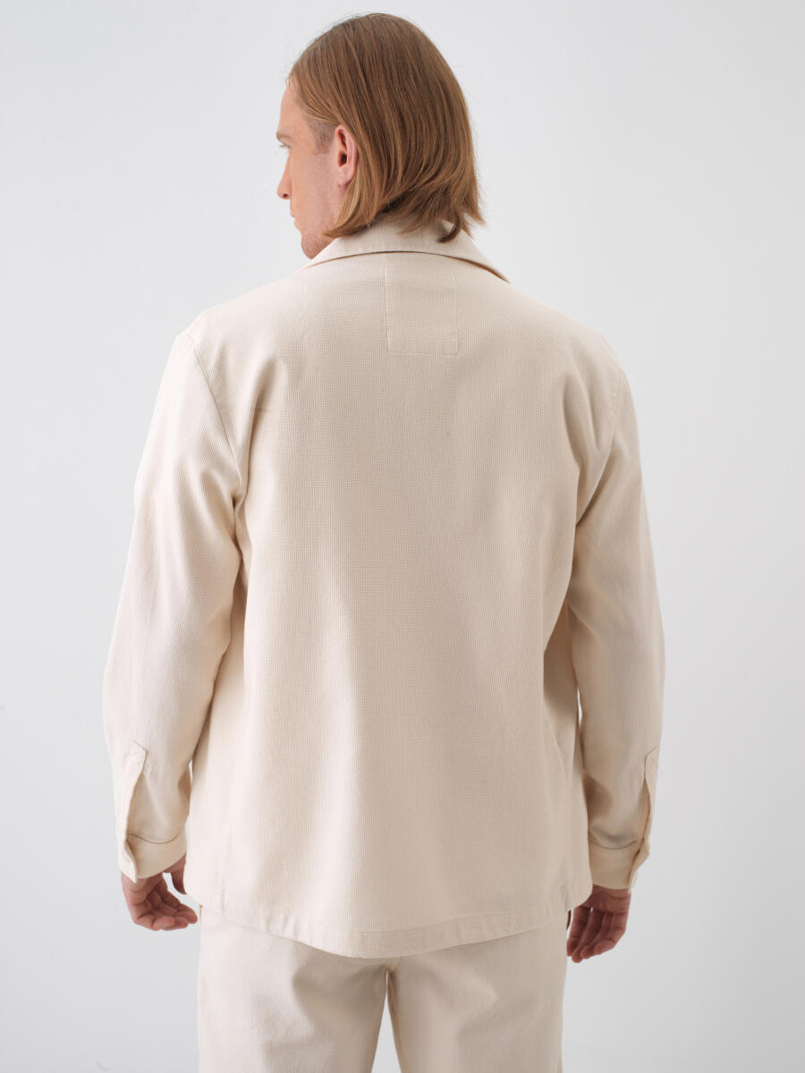 Natural Regular Fit Cotton Jacket - 4