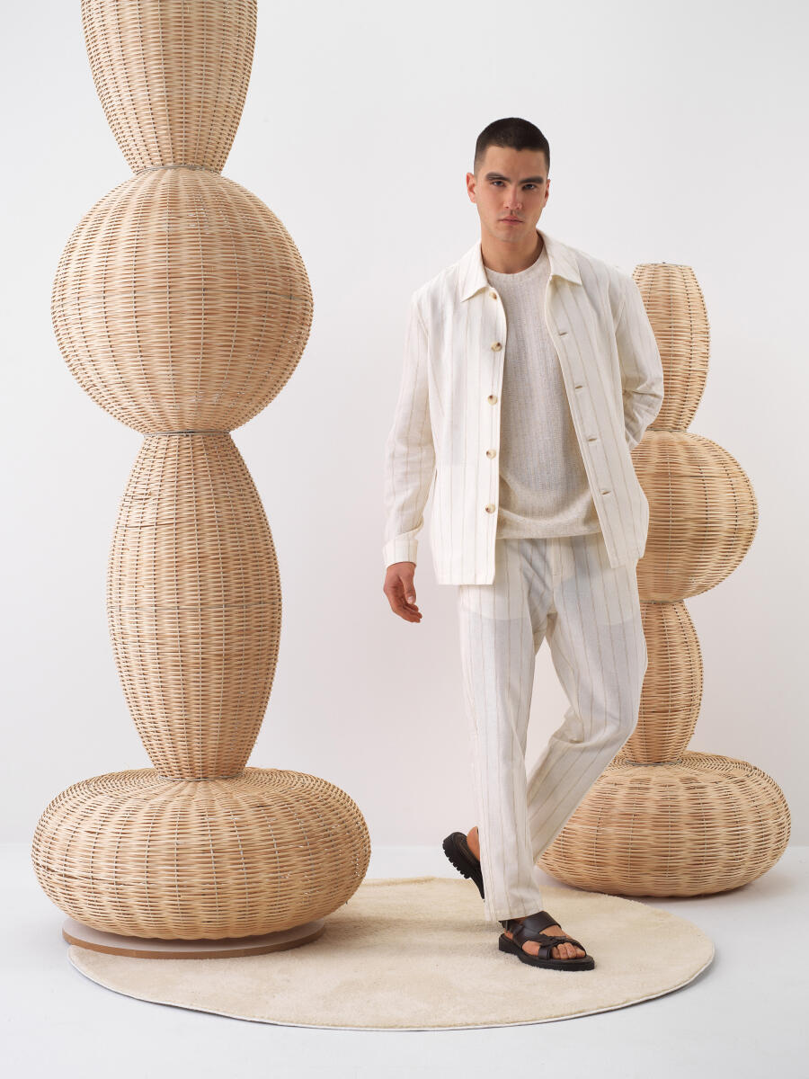 Natural Regular Fit Linen Jacket - 6