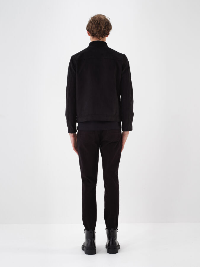 Suede Look Plain Jacket - Xint