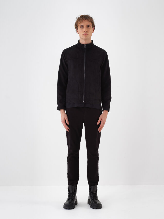 Suede Look Plain Jacket - Xint