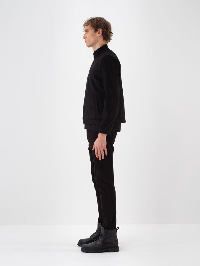 Suede Look Plain Jacket - Xint