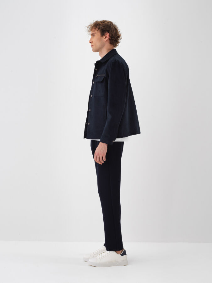 Suede Look Plain Jacket - Xint