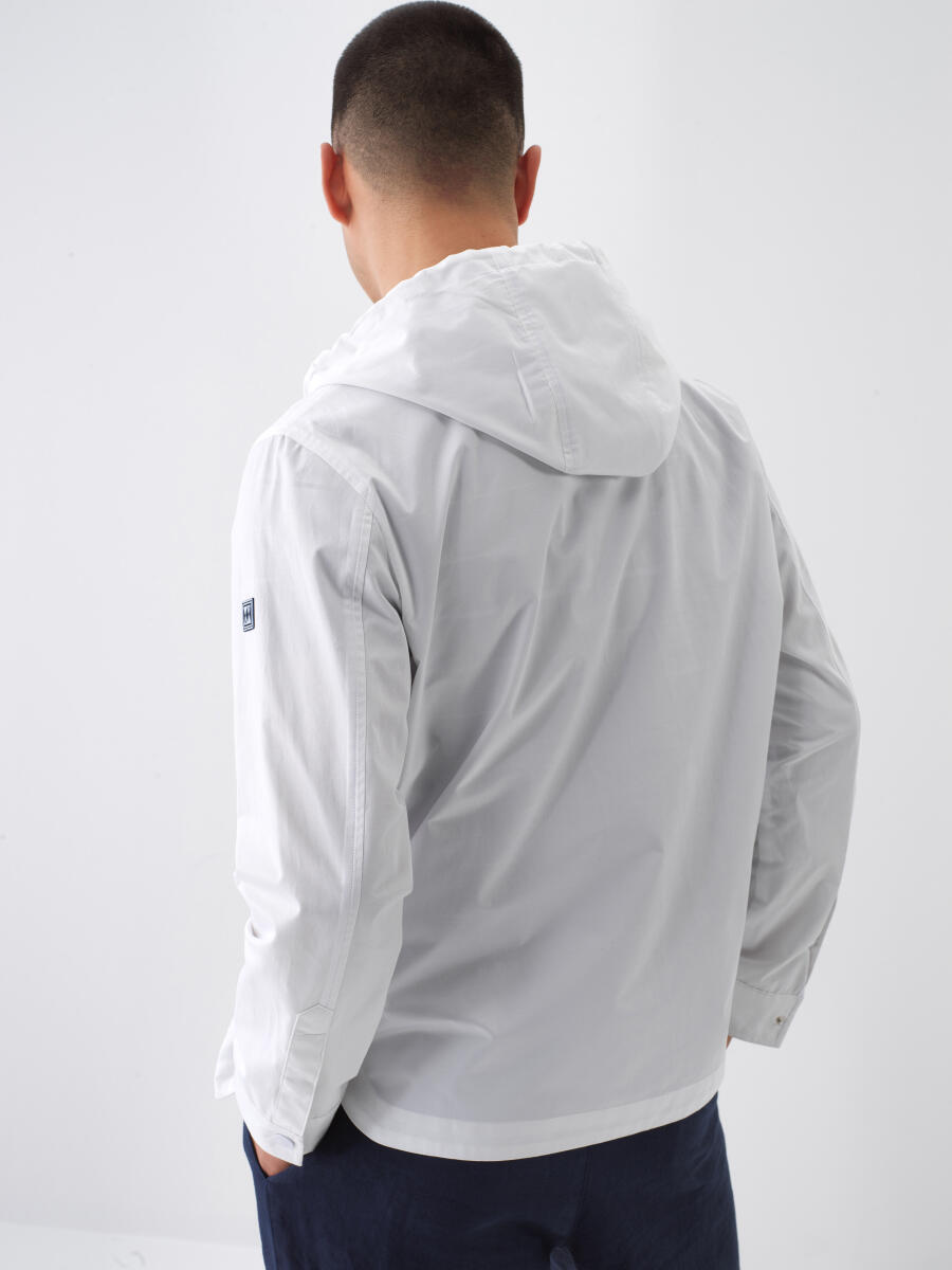 White Regular Fit Cotton Jacket - 4
