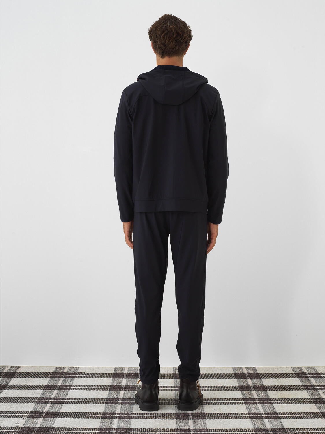 Navy Blue Flexible Textured Regular Fit Jogger Pants - 6