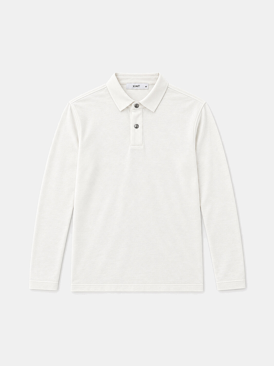 Ecru Cotton Textured Regular Fit Long Sleeve T-Shirt - 1
