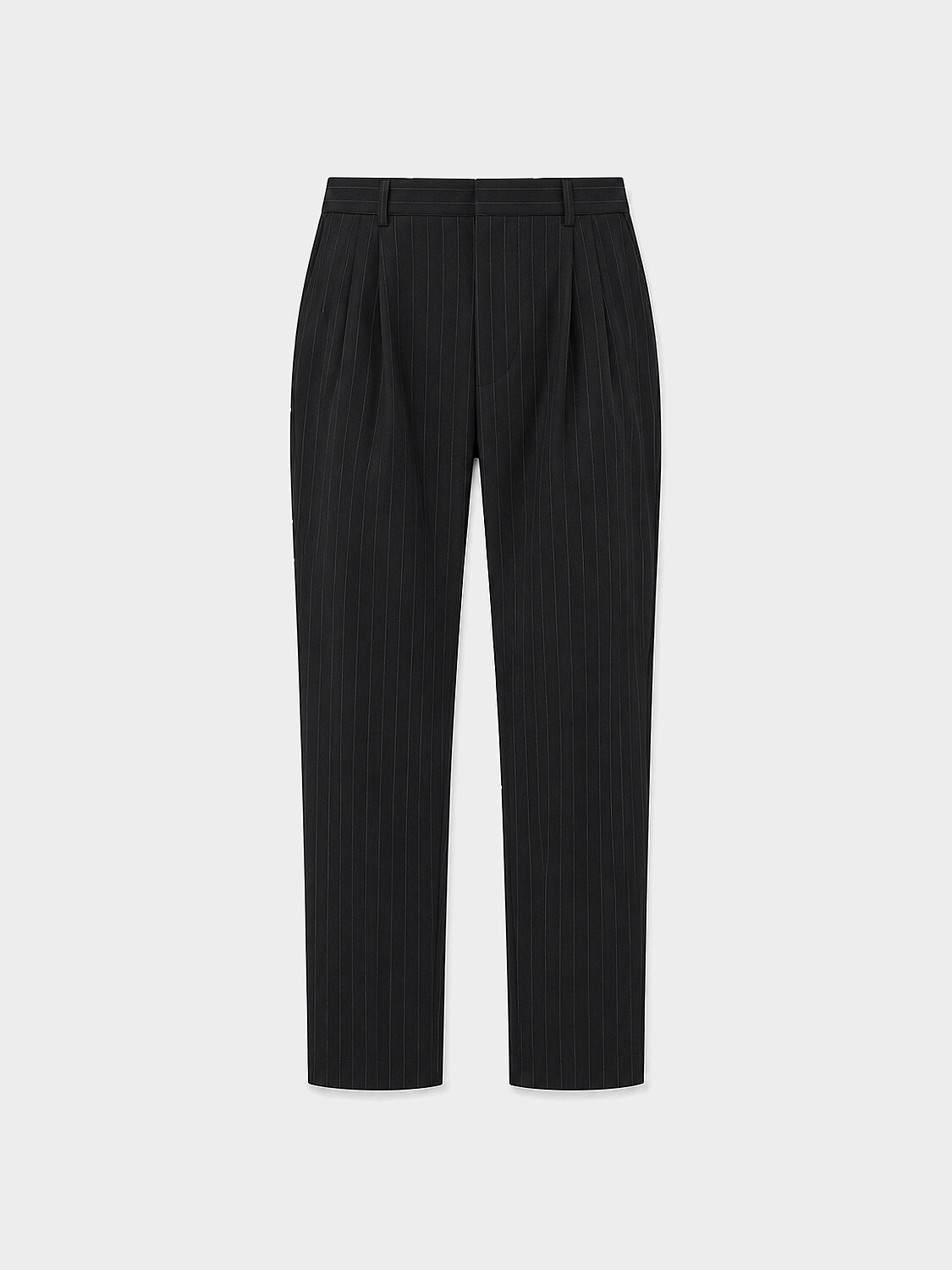 Black Flexible Textured Regular Fit Trousers