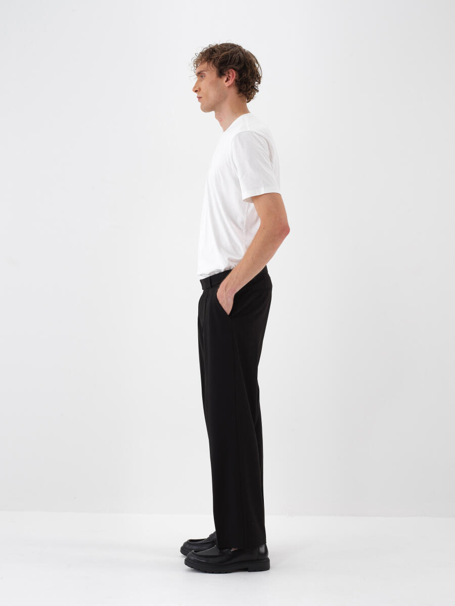 Regular Fit Plain Pants - 3