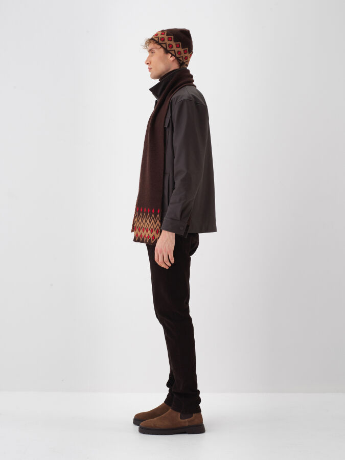 Wool Patterned Scarf - Xint