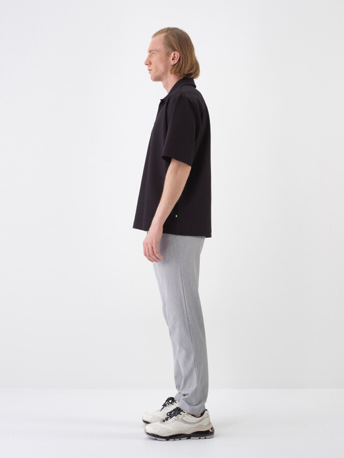 Black Oversize Cotton Shirt - 3