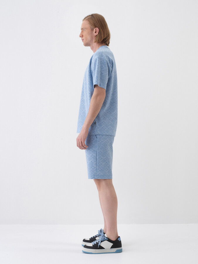 Blue Regular Fit T-Shirt - 3