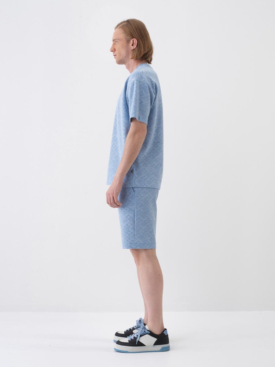 Blue Regular Fit T-Shirt - 3