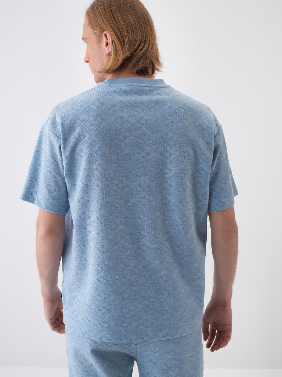 Blue Regular Fit T-Shirt - 4