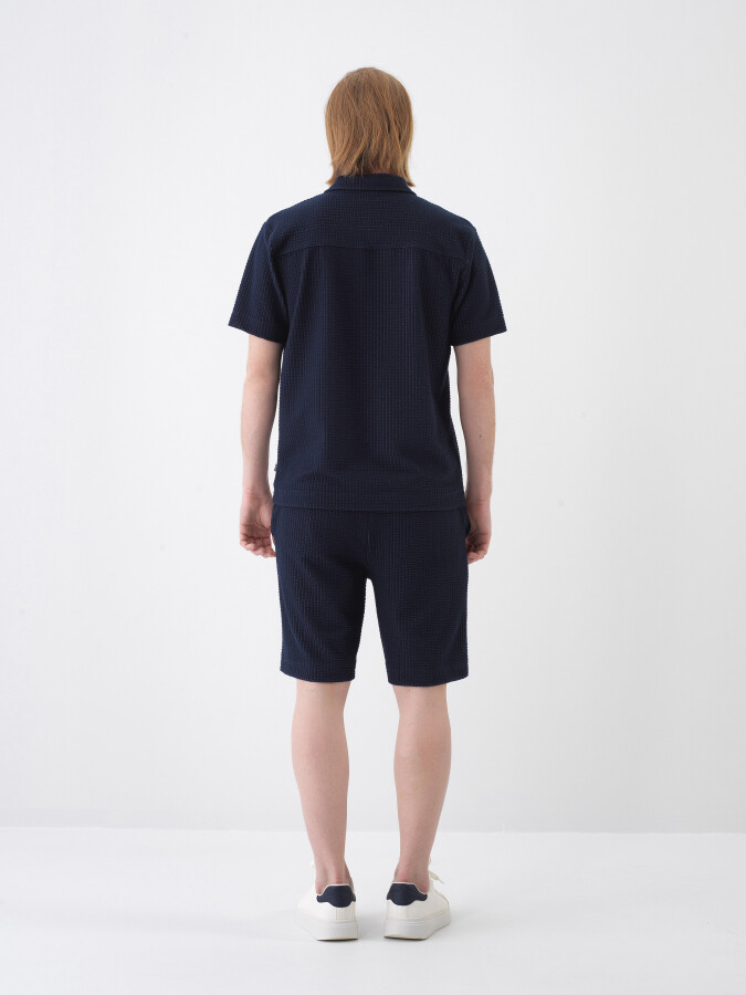 Navy Blue Regular Fit T-Shirt - 5