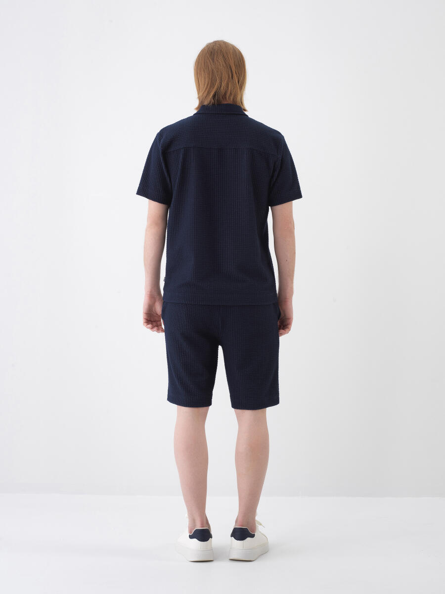 Navy Blue Regular Fit T-Shirt - 5