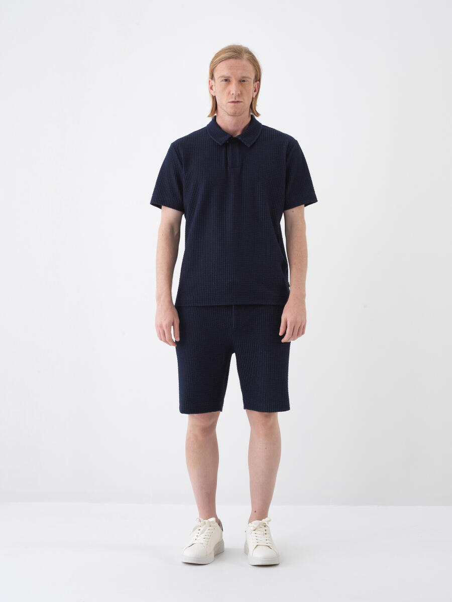 Navy Blue Regular Fit T-Shirt - 2