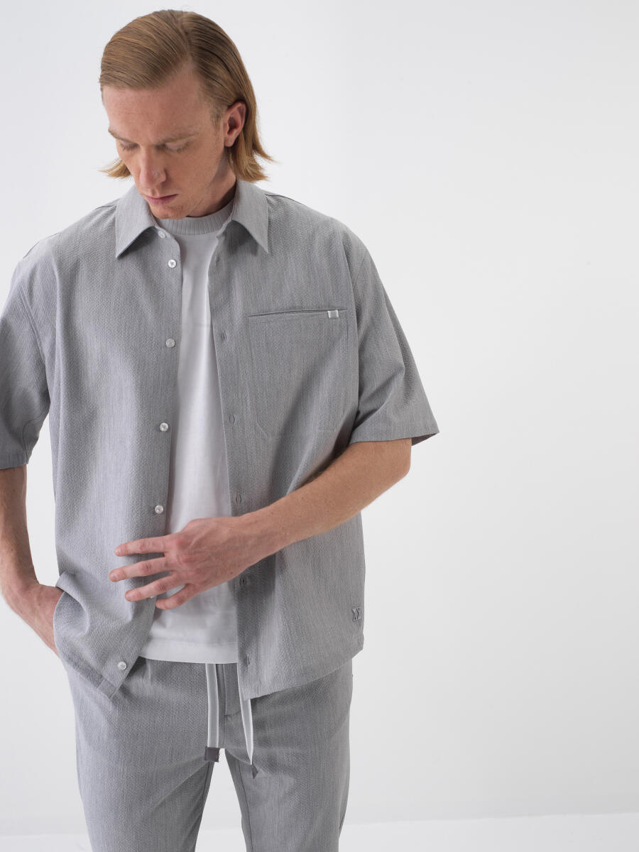 Gray Oversize Shirt - 1