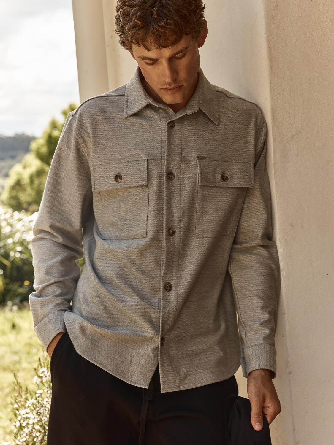 Beige Flexible Textured Regular Fit Shirt Jacket - 2