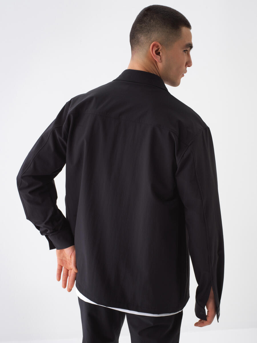 Black Regular Fit Shirt Jacket - 4