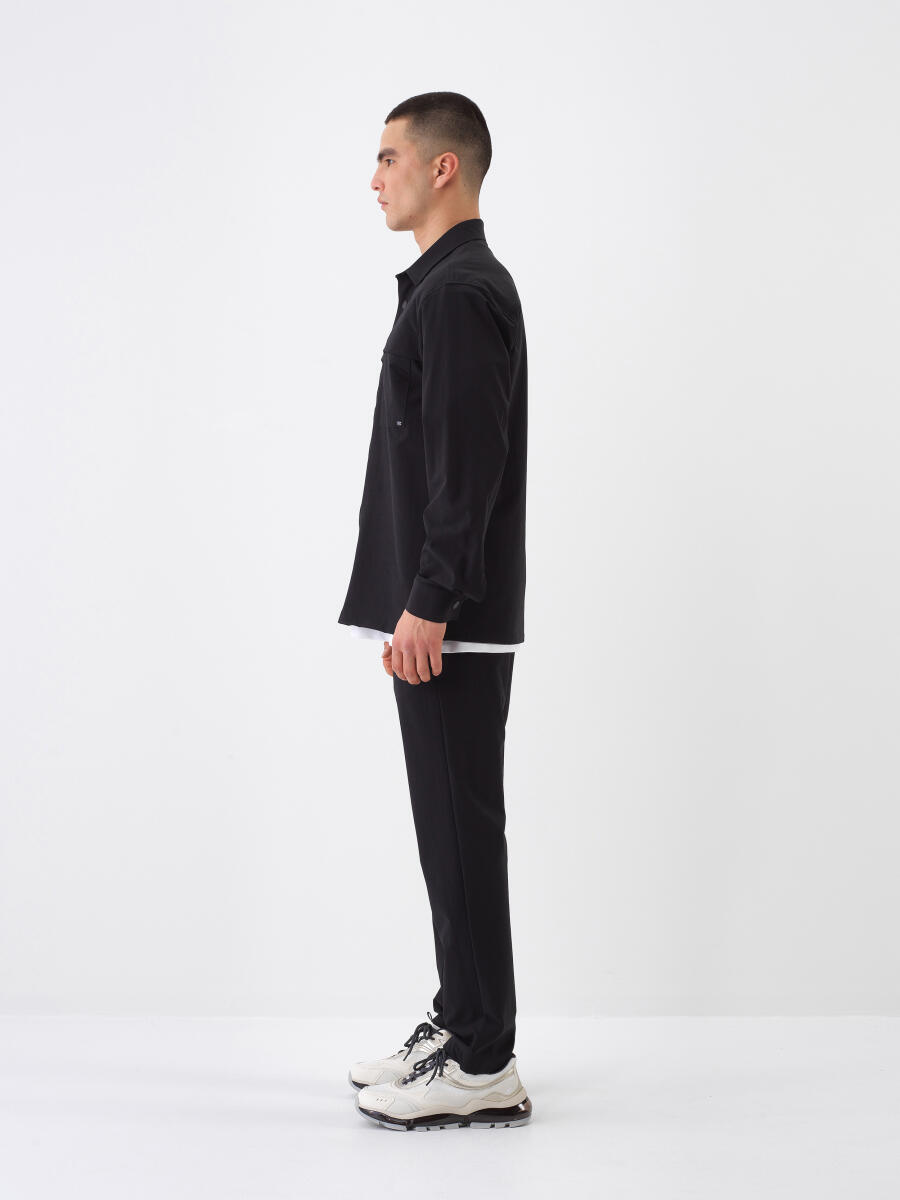 Black Regular Fit Shirt Jacket - 3