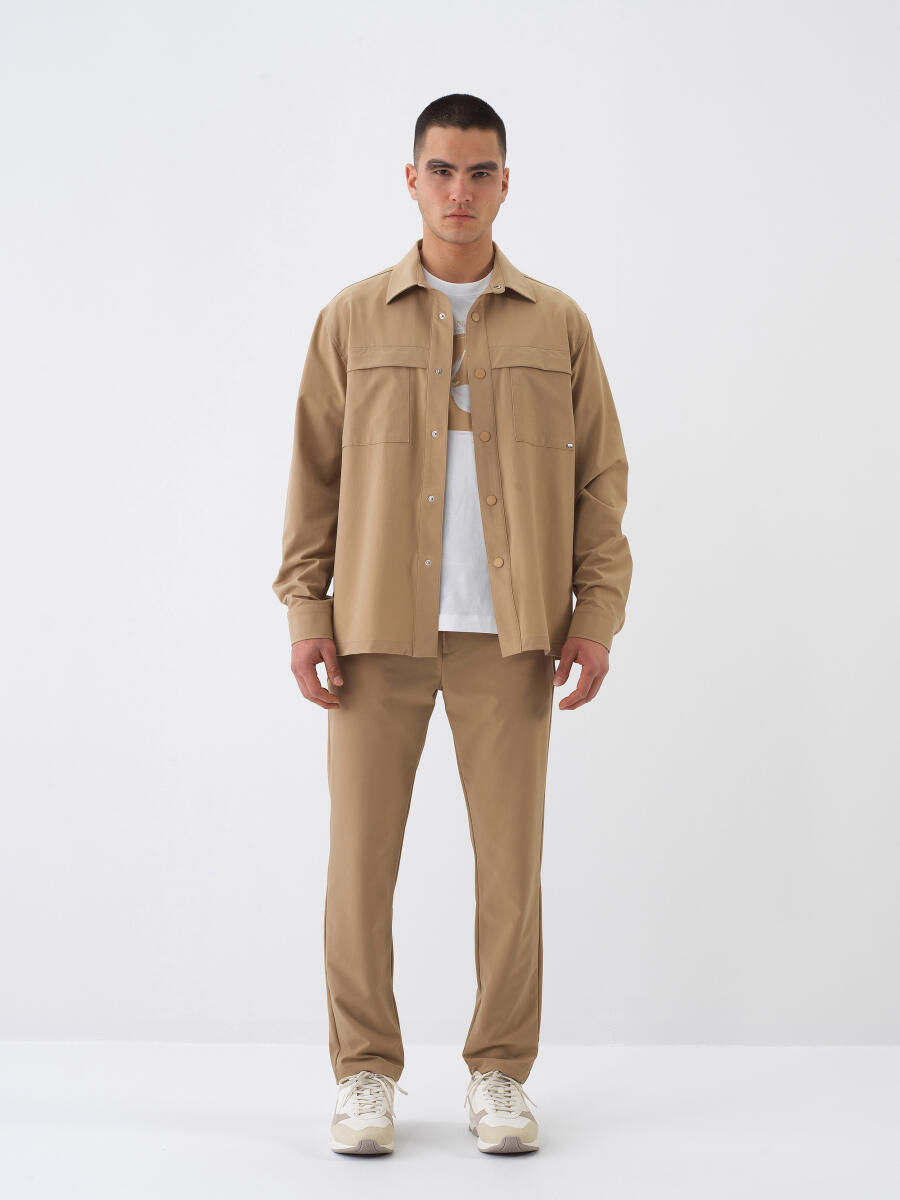 Camel Regular Fit Shirt Jacket - 2