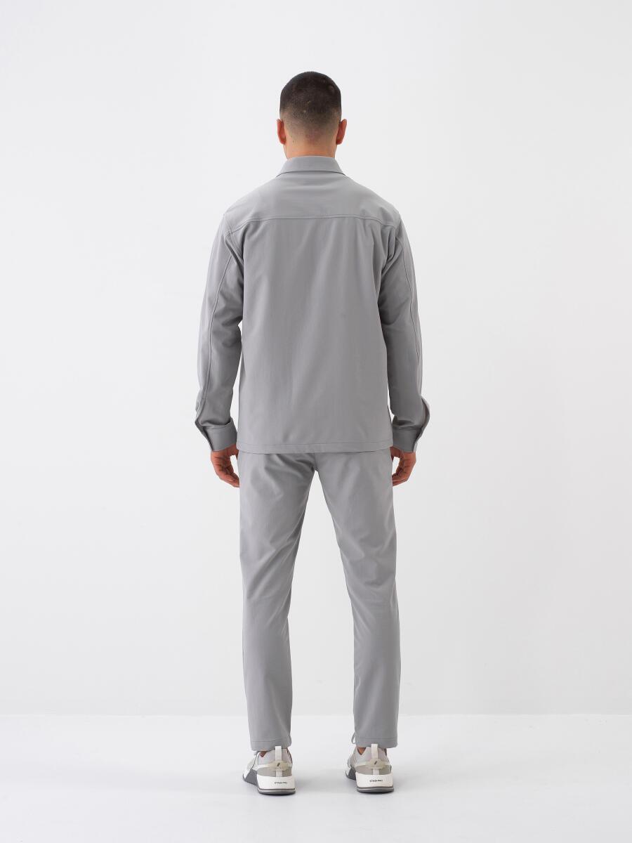 Gray Regular Fit Shirt Jacket - 5