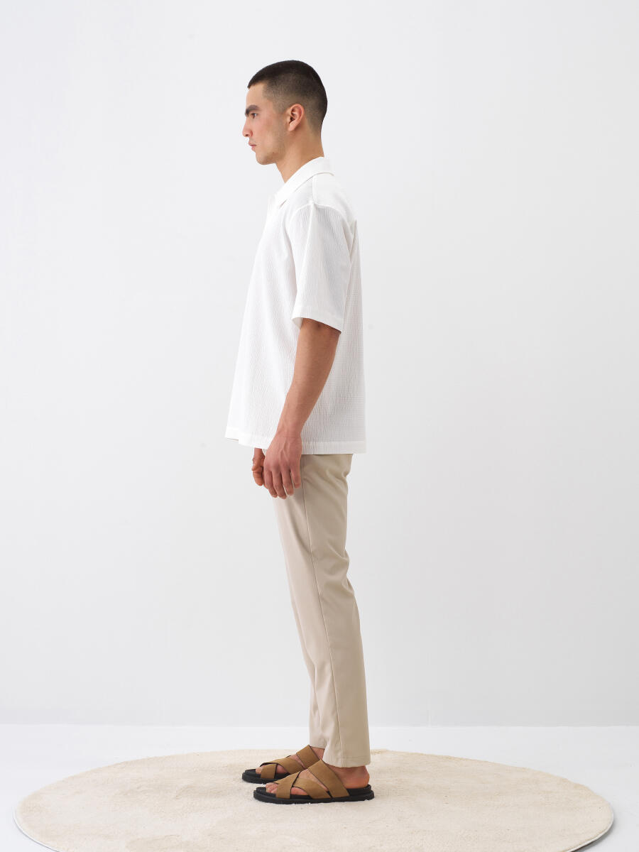 White Oversize Cotton Shirt - 3