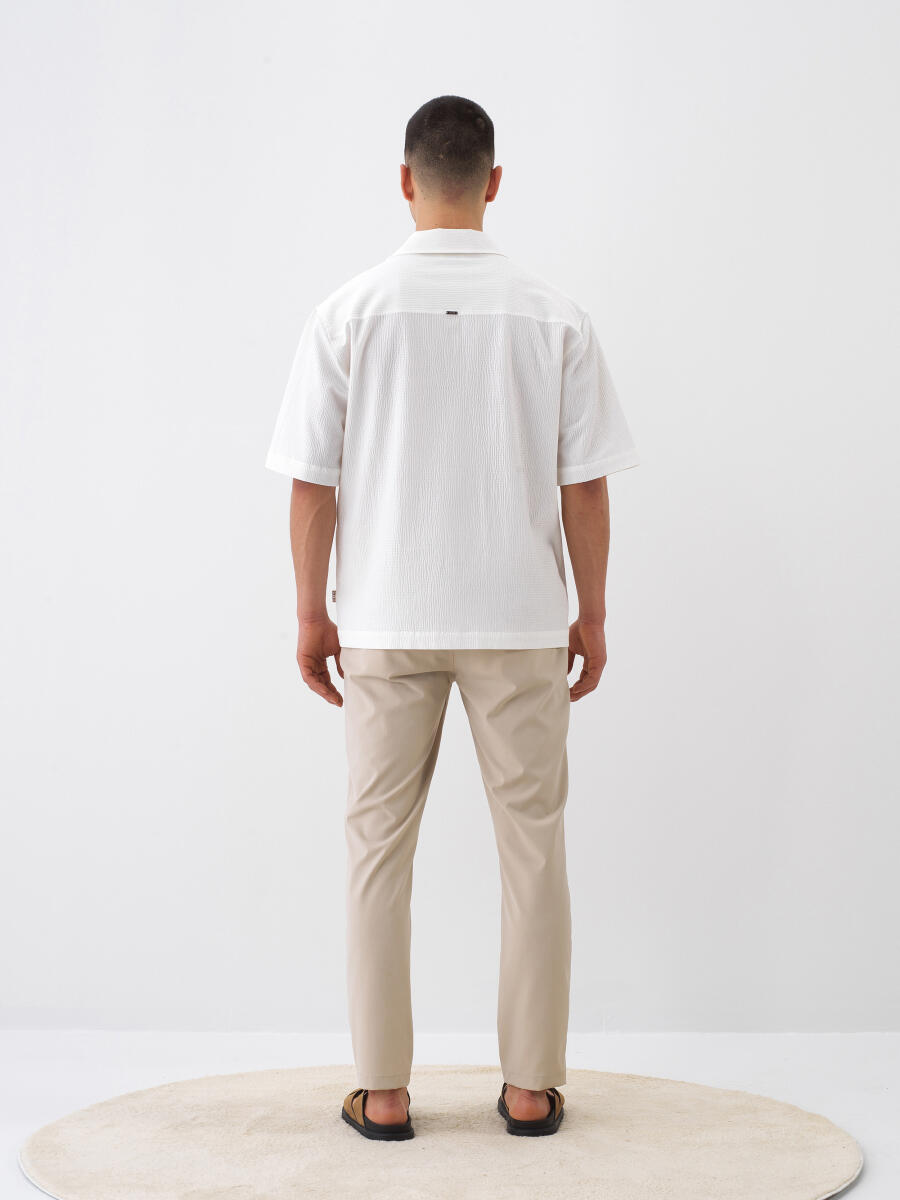 White Oversize Cotton Shirt - 4