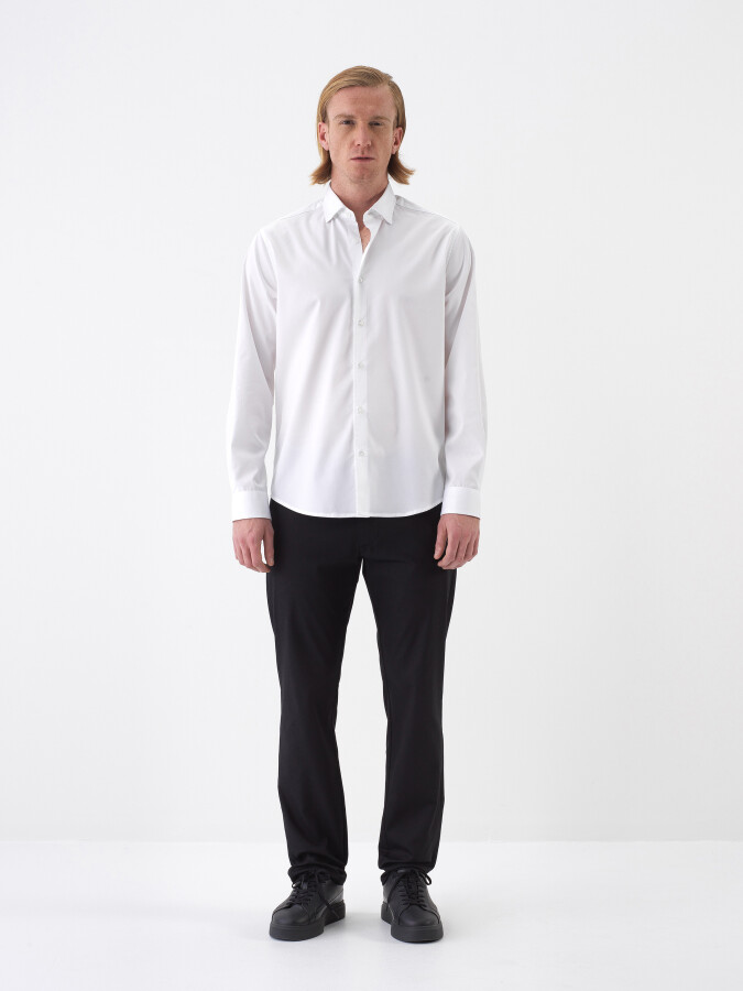 White Regular Fit Cotton Shirt (1)
