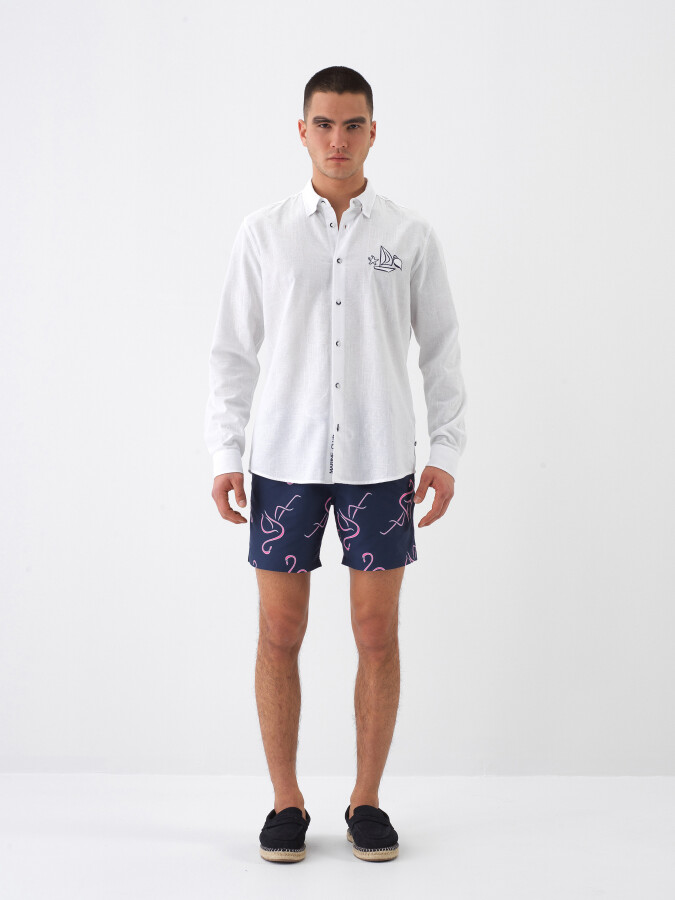 White Regular Fit Cotton Shirt (1)