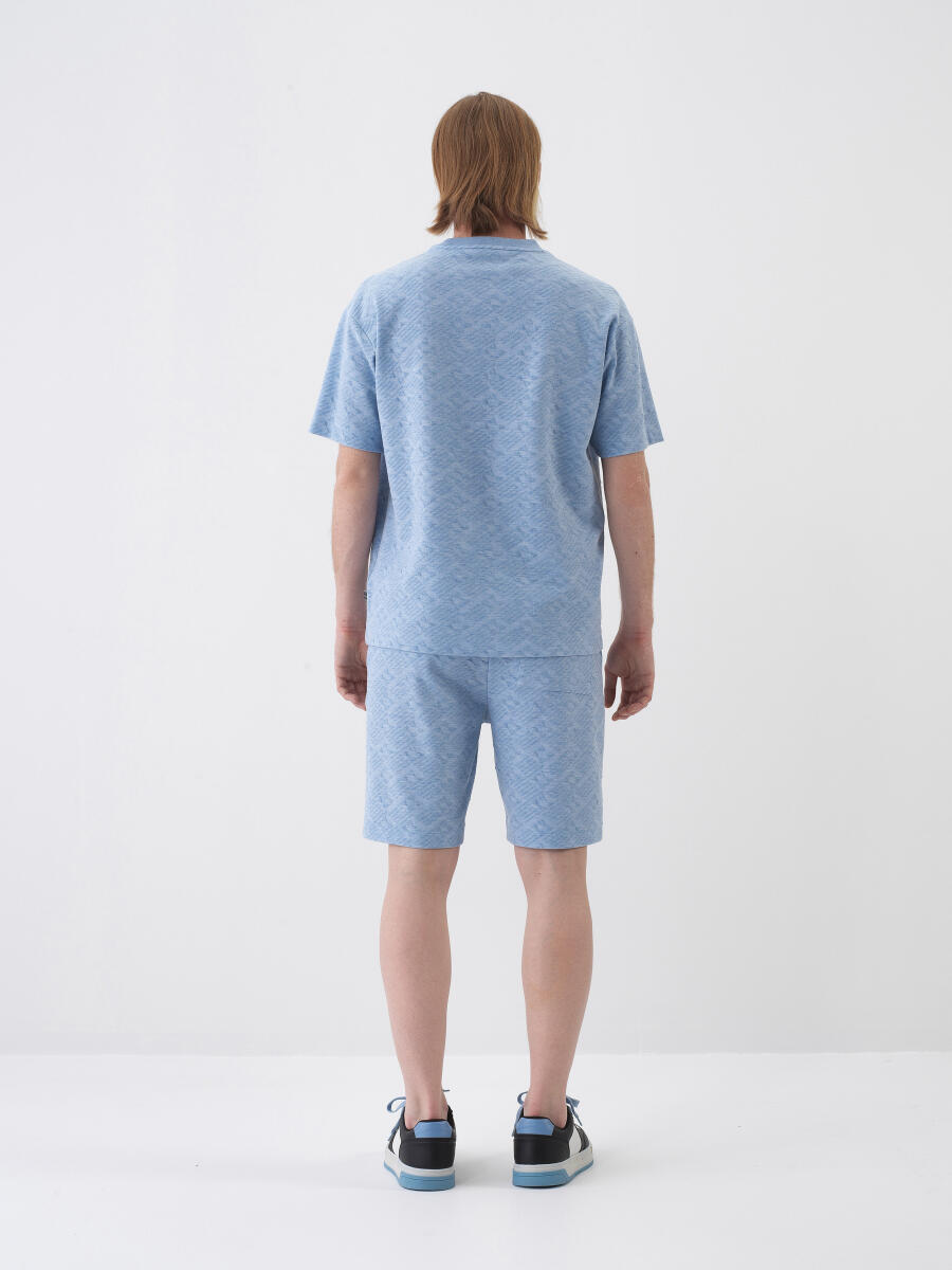 Blue Regular Fit Shorts - 5